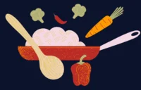 illustration of salad bowl