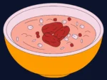 Illustration of soup in a bowl