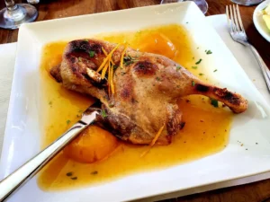 Crispy duck with orange