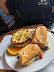 Patisserie Boissiere dish and sandwich