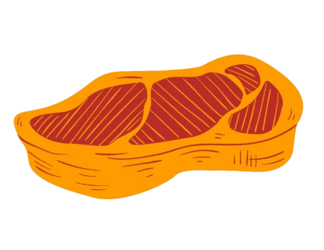 Illustration of a piece of meat