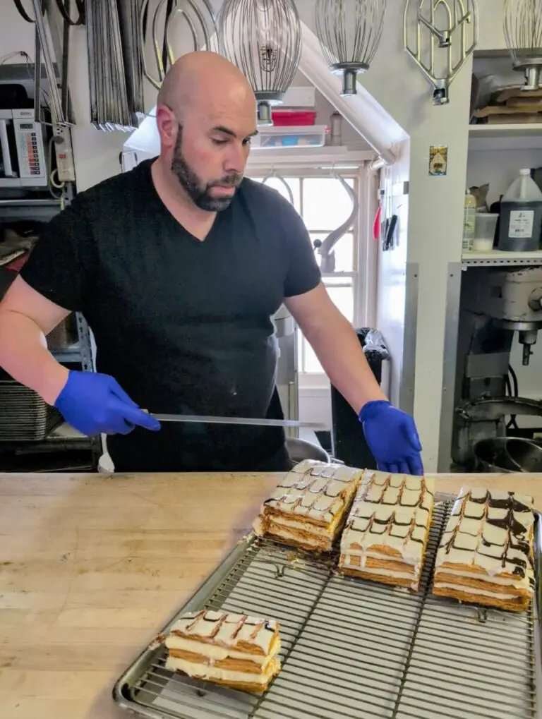 Philippe Costa baking cakes